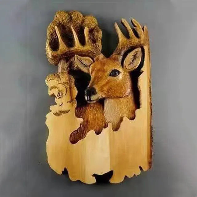 MurBestial – Sculptures animales en bois mural
