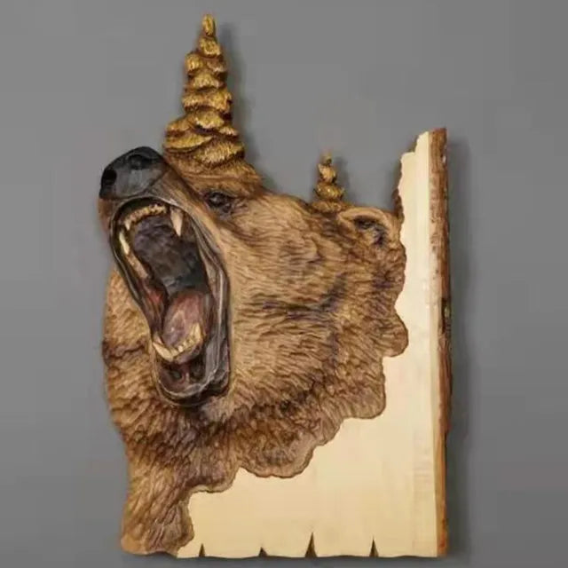 MurBestial – Sculptures animales en bois mural