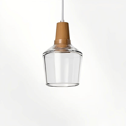 Nozomi – Suspension en bois et verre antique