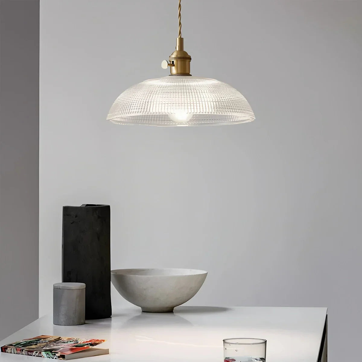 Lisobel – Lampe suspendue en verre américain