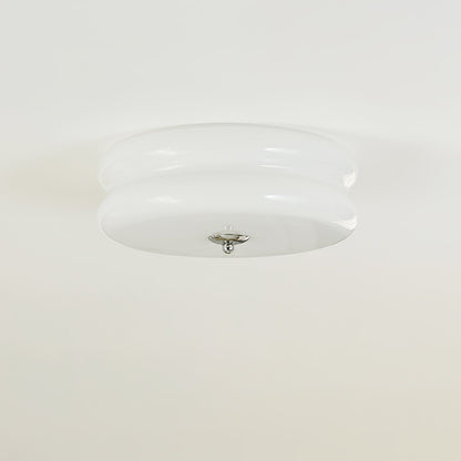 Elon – Lampe de plafond simple en verre crème