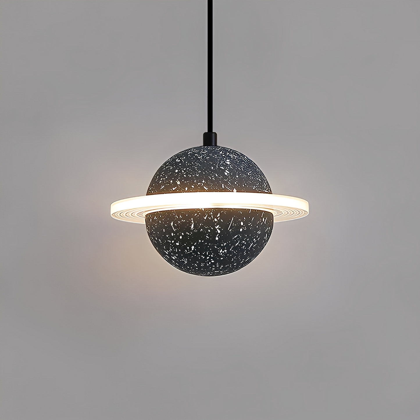 Nova – Lampe suspendue rouge design planète