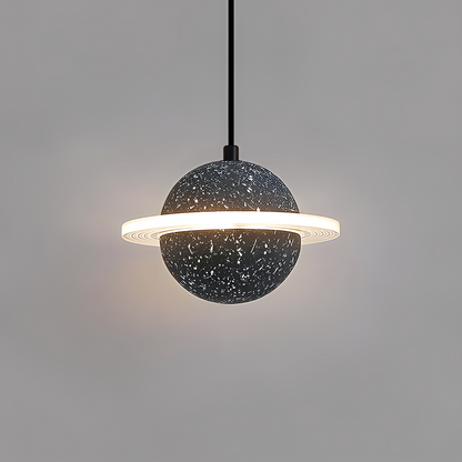 Nova – Lampe suspendue rouge design planète