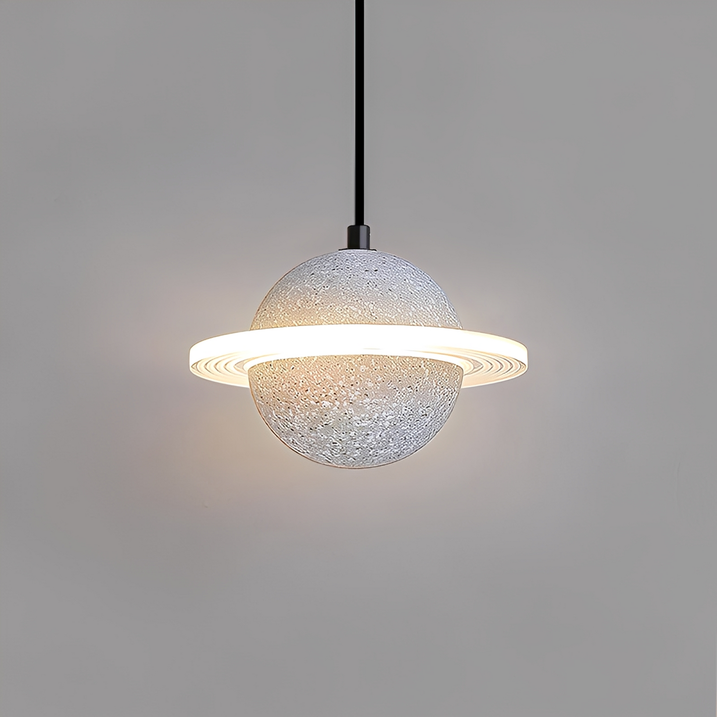 Nova – Lampe suspendue rouge design planète