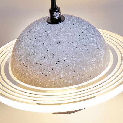 Nova – Lampe suspendue rouge design planète