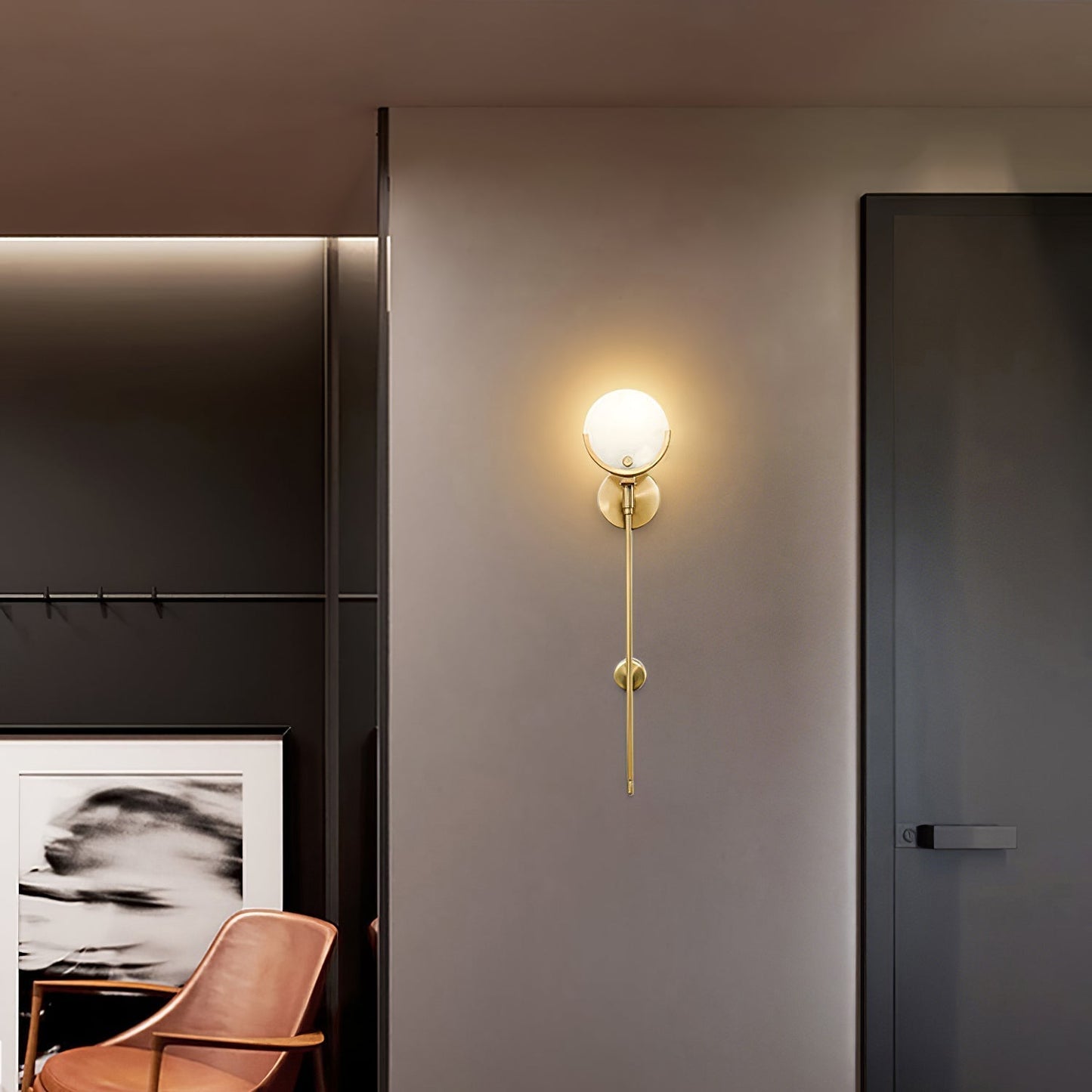 Kristy – Applique en laiton avec albâtre