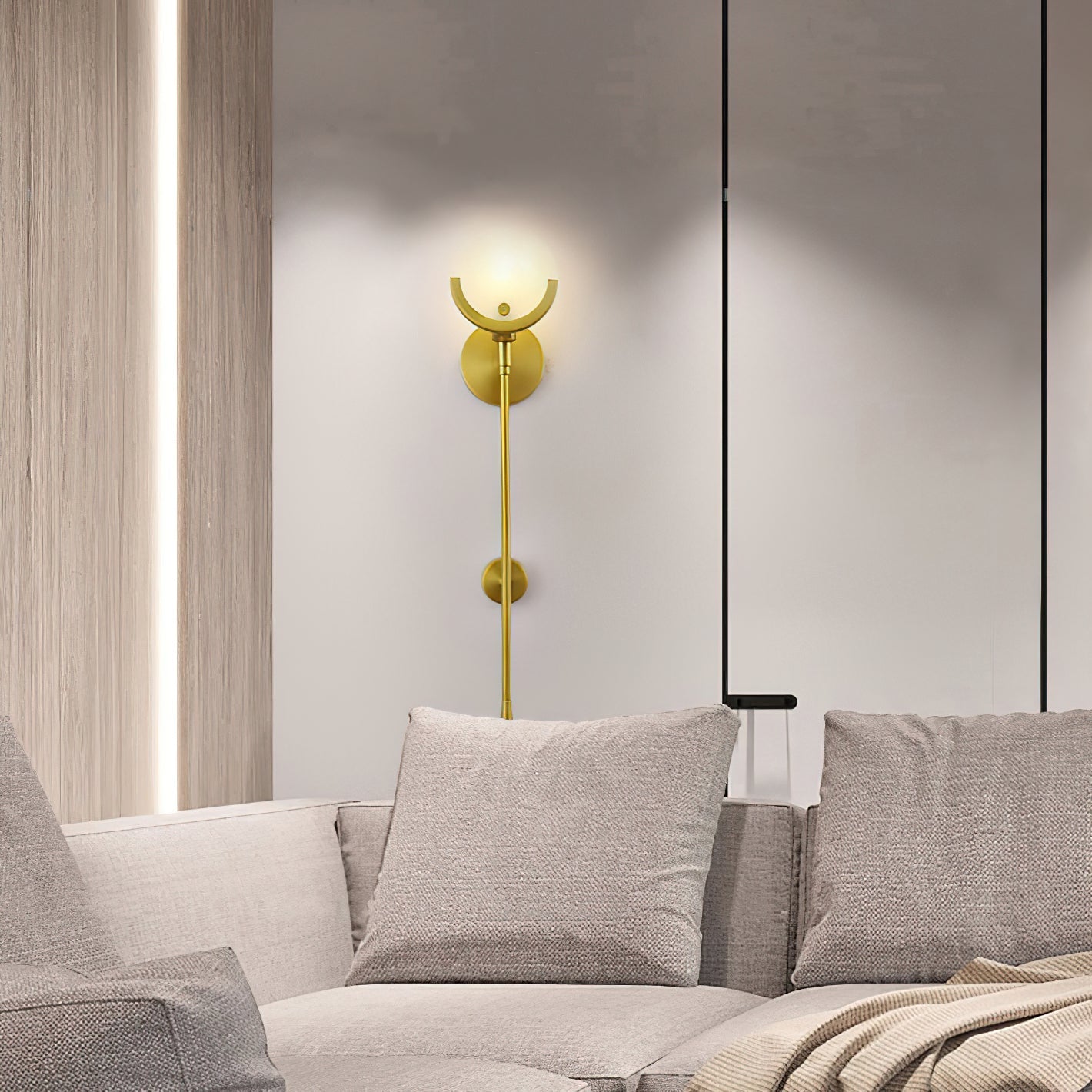 Kristy – Applique en laiton avec albâtre