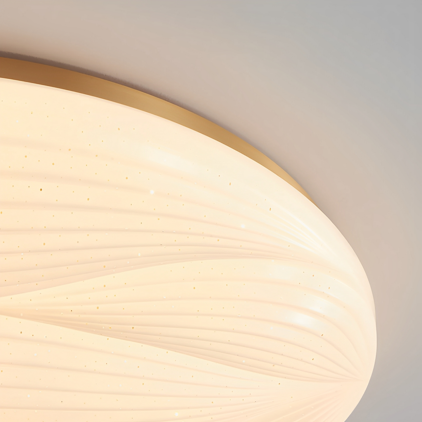 Celina – Plafonnier Rond Style Cream avec Accent Cuivre