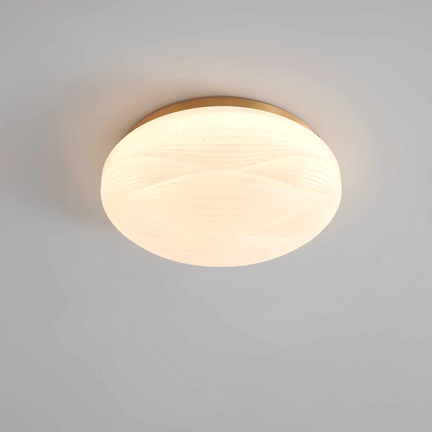 Celina – Plafonnier Rond Style Cream avec Accent Cuivre