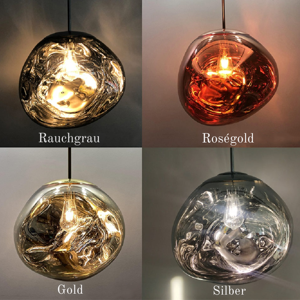 VerreLave – Suspension artisanale en verre effet lave