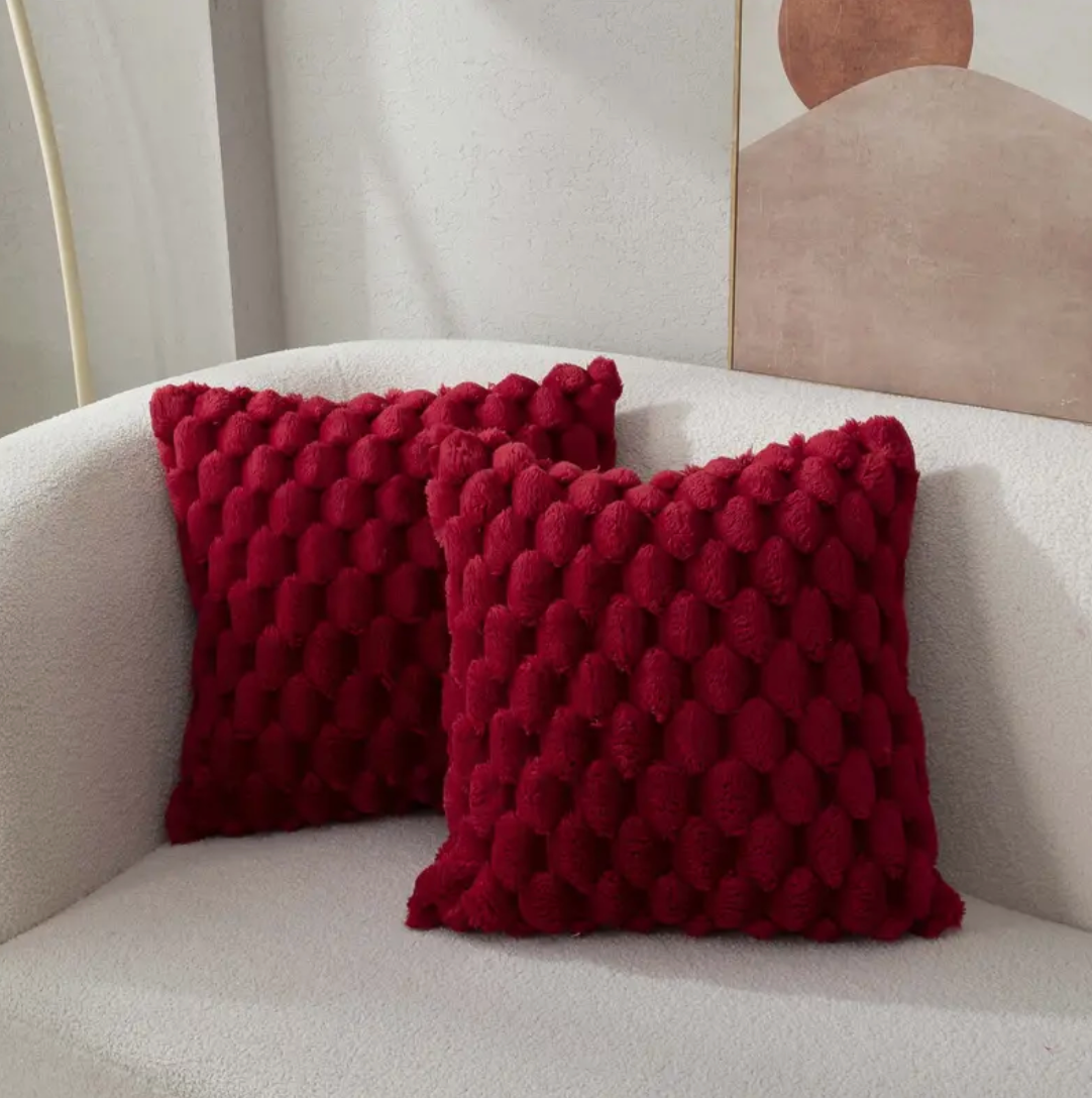 Housse de coussin en polaire douce