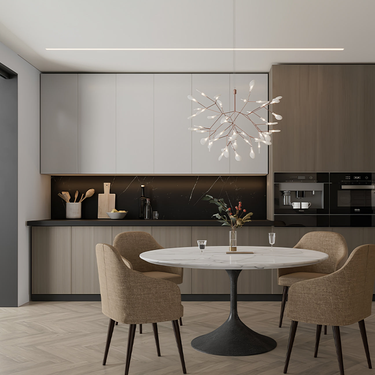 Yuki – Lustre Créatif Branche de Feuilles