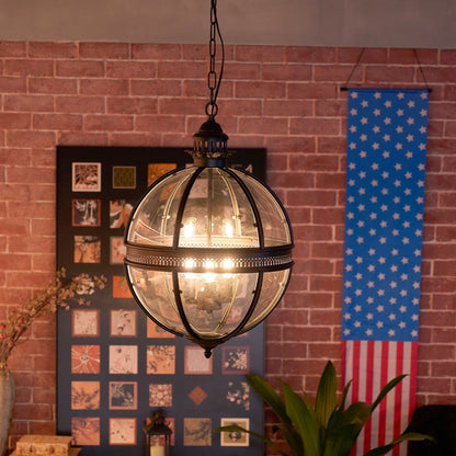 Gideon – Lustre en Verre Rond Retro