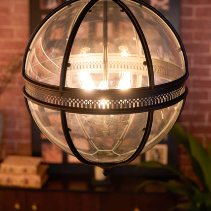 Gideon – Lustre en Verre Rond Retro