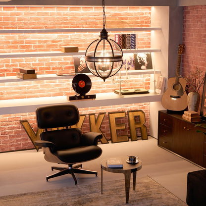 Gideon – Lustre en Verre Rond Retro