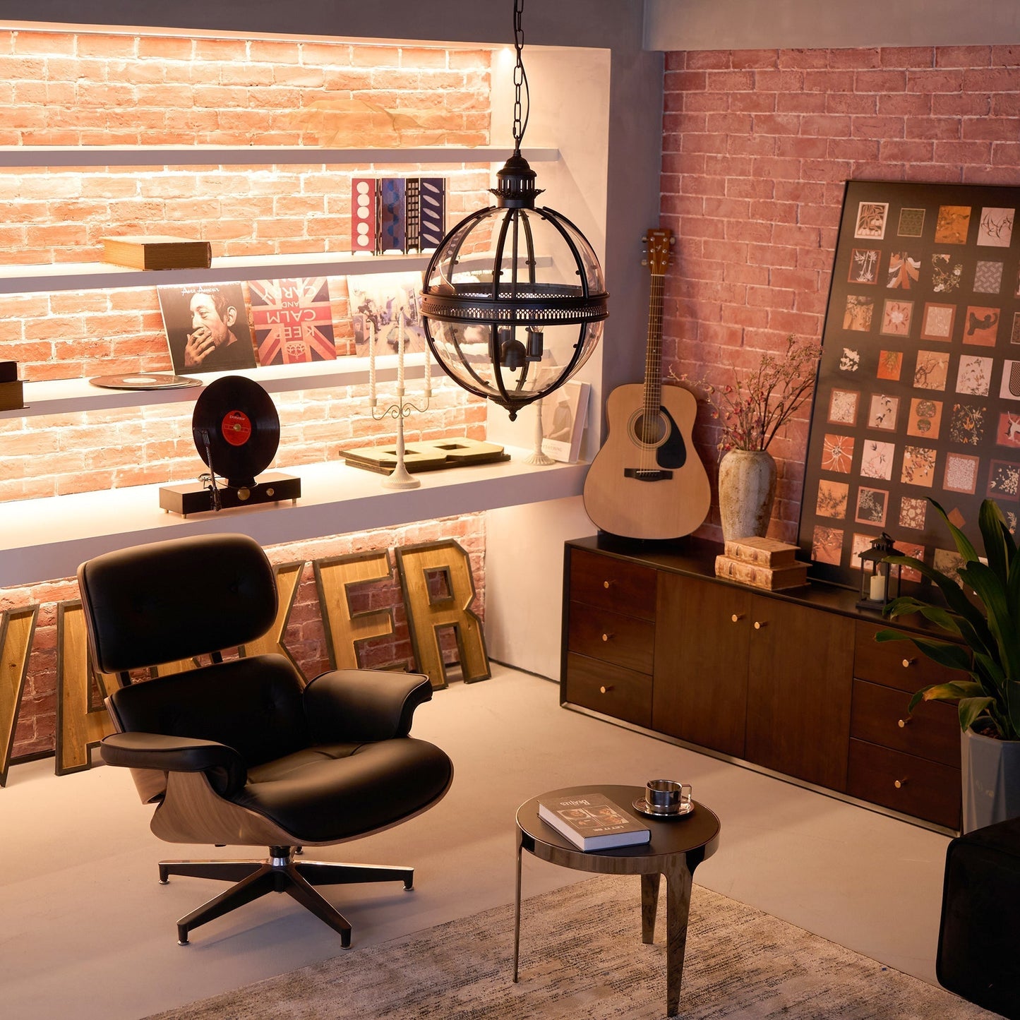 Gideon – Lustre en Verre Rond Retro