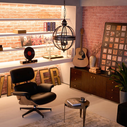 Gideon – Lustre en Verre Rond Retro