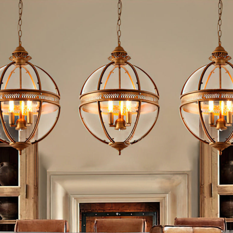 Gideon – Lustre en Verre Rond Retro