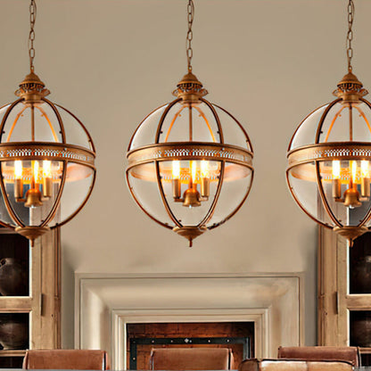 Gideon – Lustre en Verre Rond Retro