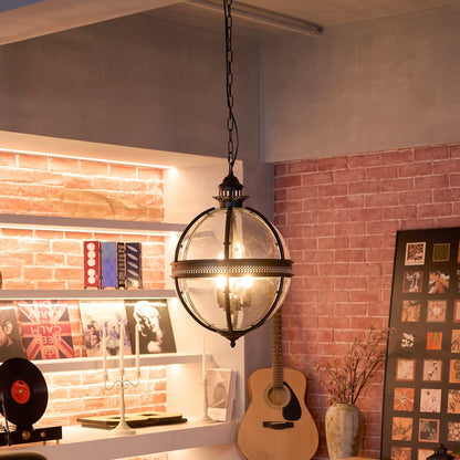 Gideon – Lustre en Verre Rond Retro