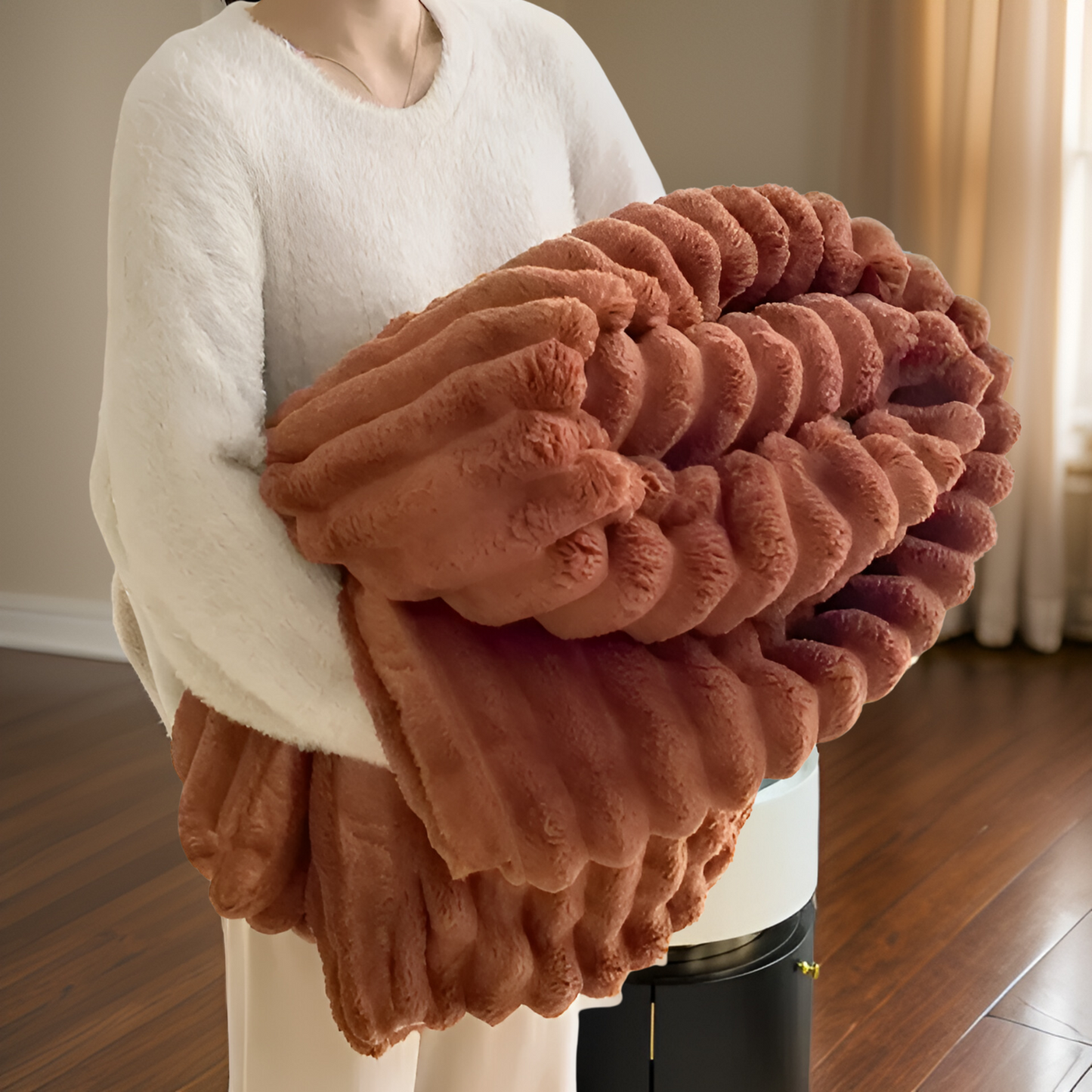 Zyra – Couverture polaire douce pour canapé & moments de détente