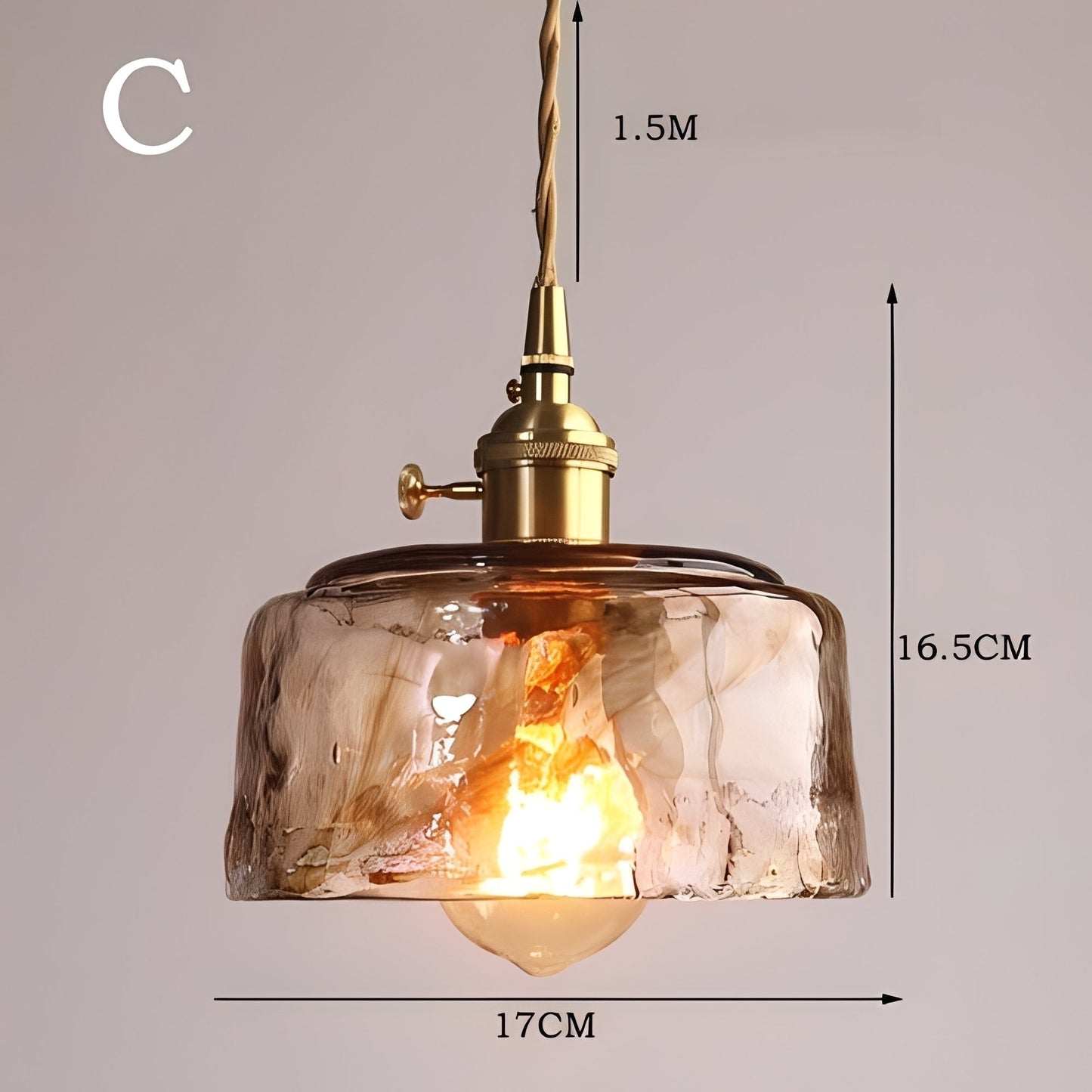 Amika – Suspension moderne en laiton