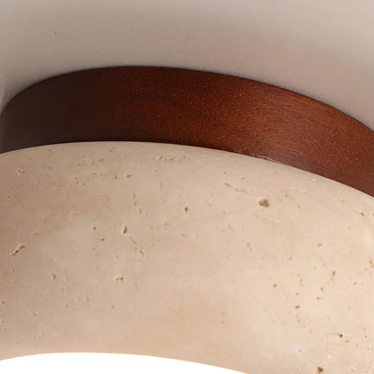 Aurelia – Lampe de Plafond Rétro en Pierre Naturelle Jaune