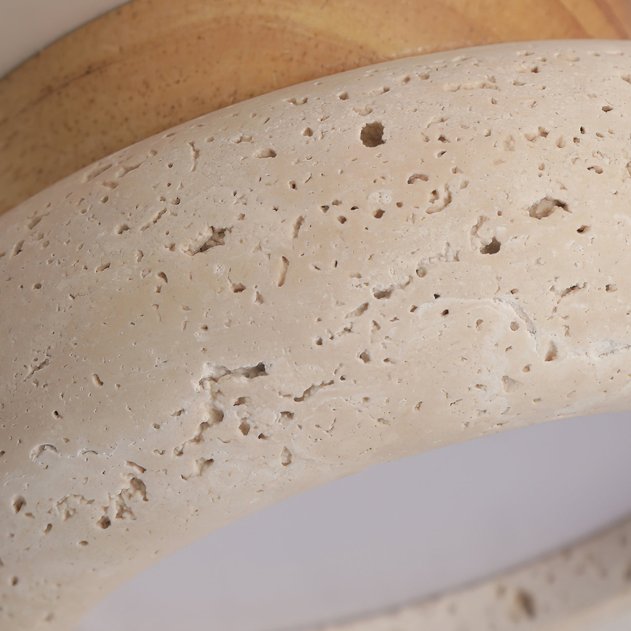 Aurelia – Lampe de Plafond Rétro en Pierre Naturelle Jaune