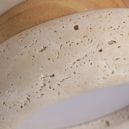 Aurelia – Lampe de Plafond Rétro en Pierre Naturelle Jaune