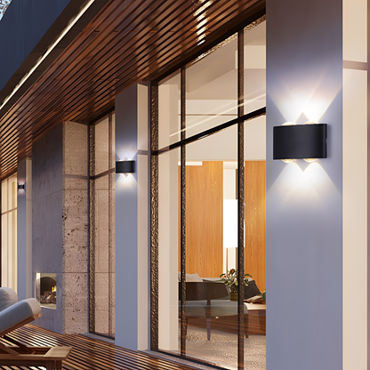 Nolan – Double-tête LED Lampe Murale Extérieure