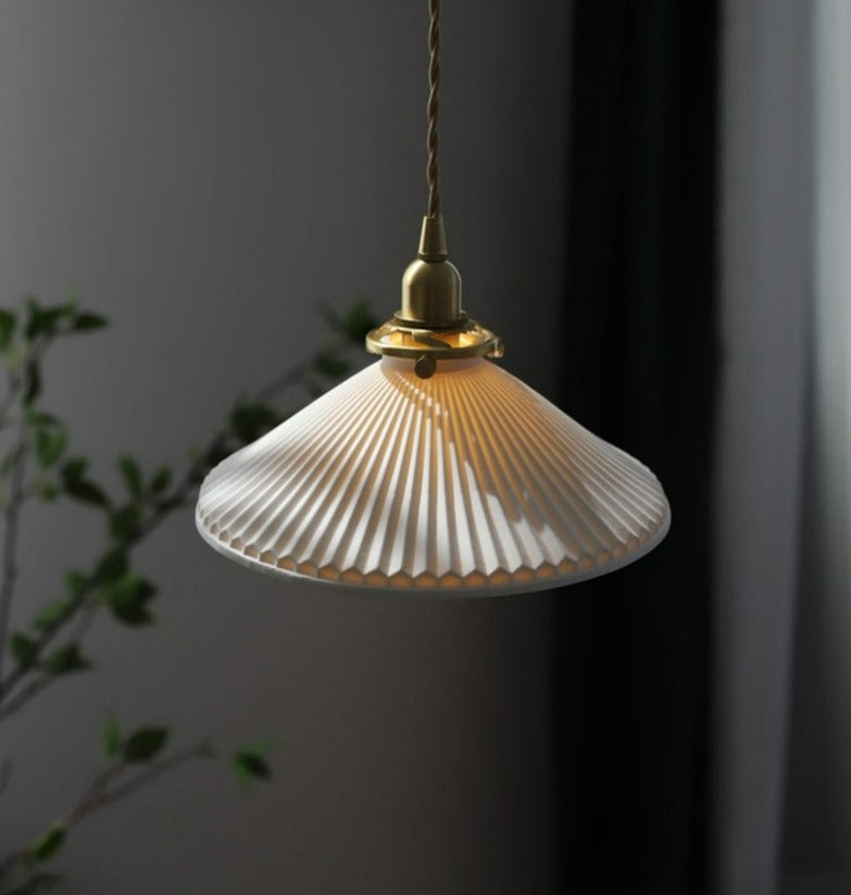 Glisten - Suspension en céramique blanche