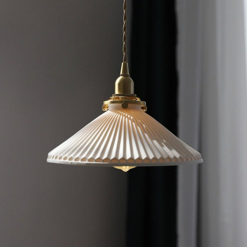 Glisten - Suspension en céramique blanche
