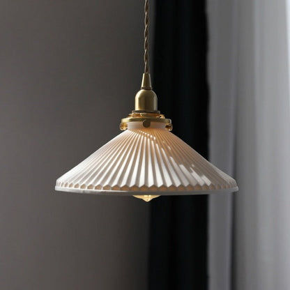 Glisten - Suspension en céramique blanche