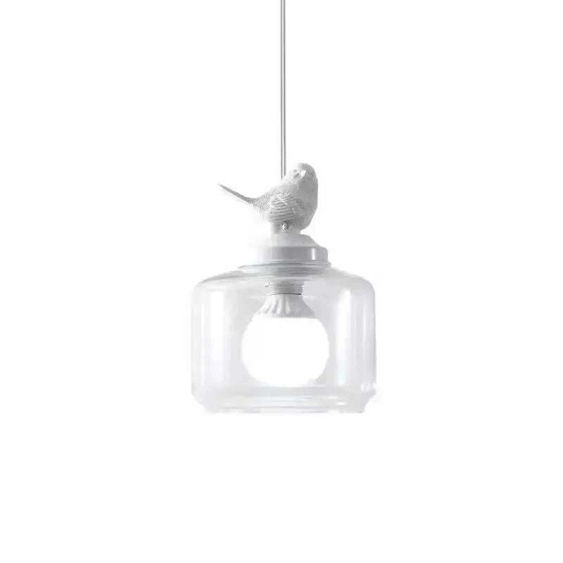Liora – Suspension en verre motif oiseau