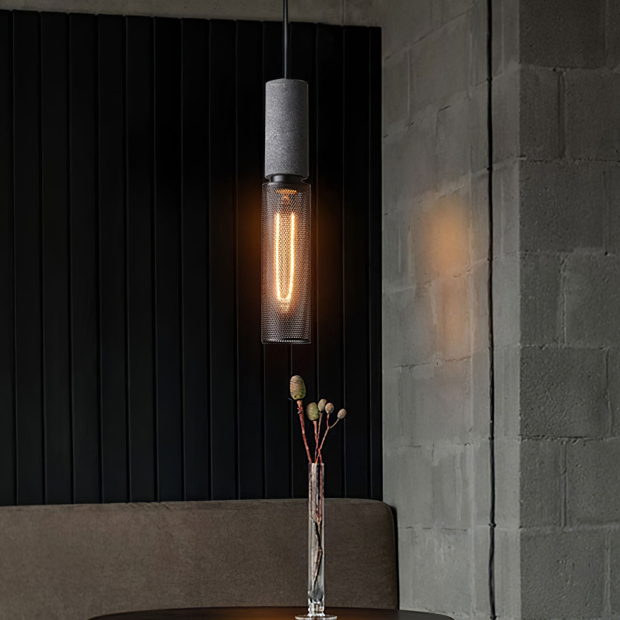 Owen – Lampe Pendante en Béton Industriel