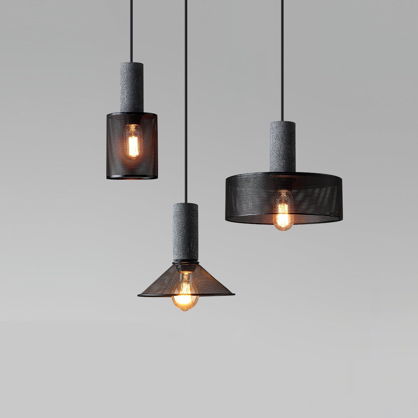 Owen – Lampe Pendante en Béton Industriel