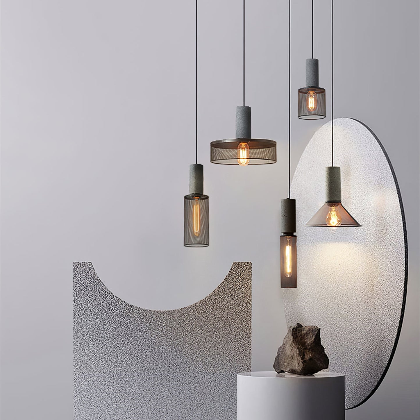 Owen – Lampe Pendante en Béton Industriel