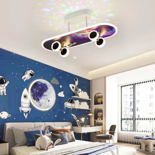 Plafonnier skateboard pour chambre
