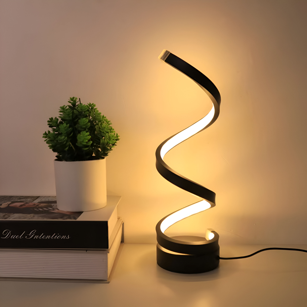 Airin – Lampe de table LED design en spirale