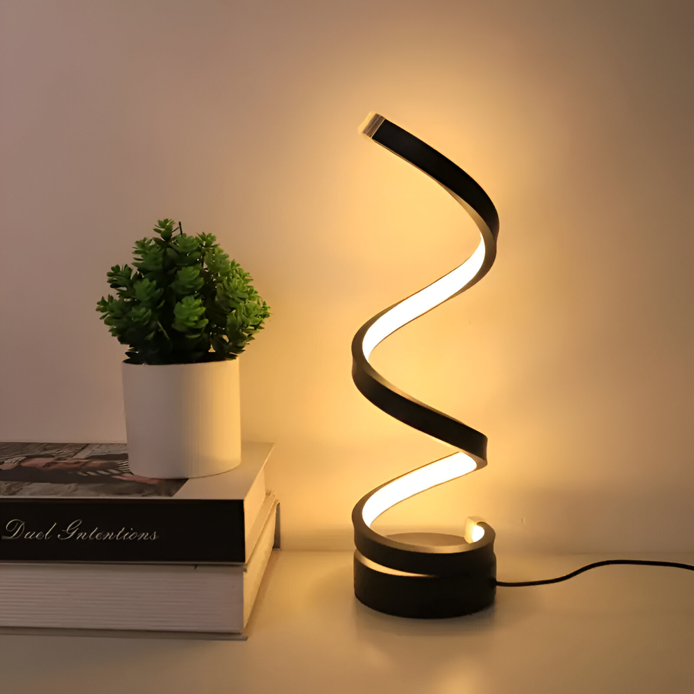 Airin – Lampe de table LED design en spirale
