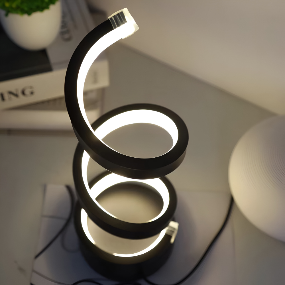 Airin – Lampe de table LED design en spirale