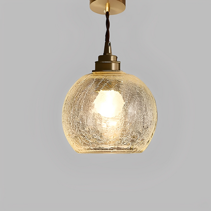 Claudine – Lustre Rétro en Laiton et Verre