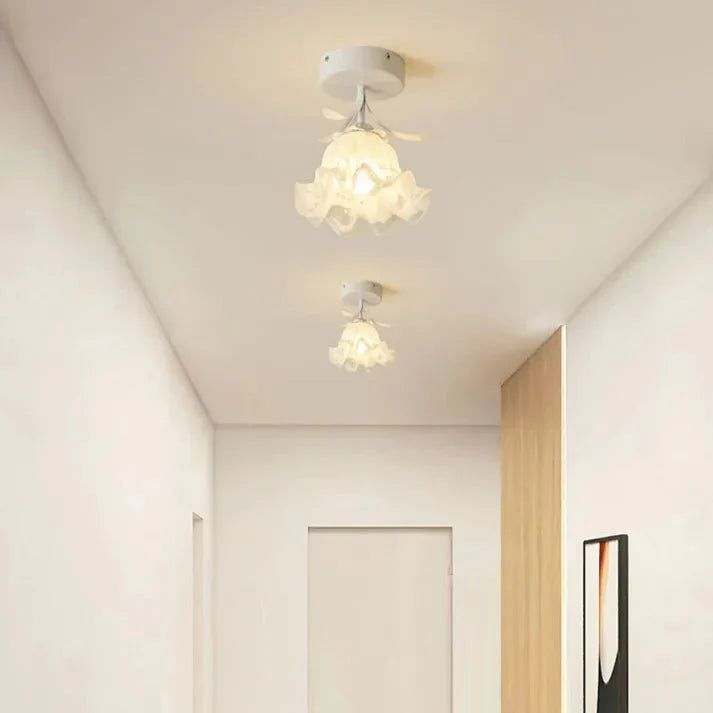 Élodie – Mini-plafonnier Tiffany à motif floral