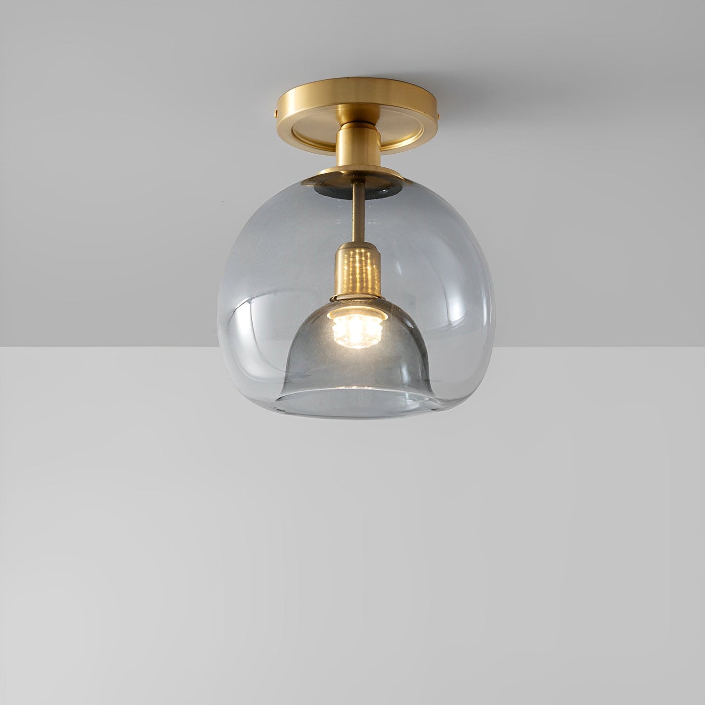 Glayra – Plafonnier moderne avec verre gris pour couloir et espace de vie