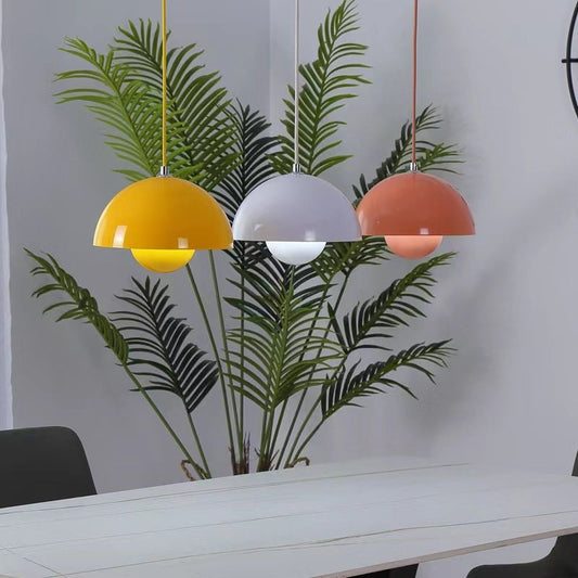 Lampe suspendue dôme rétro