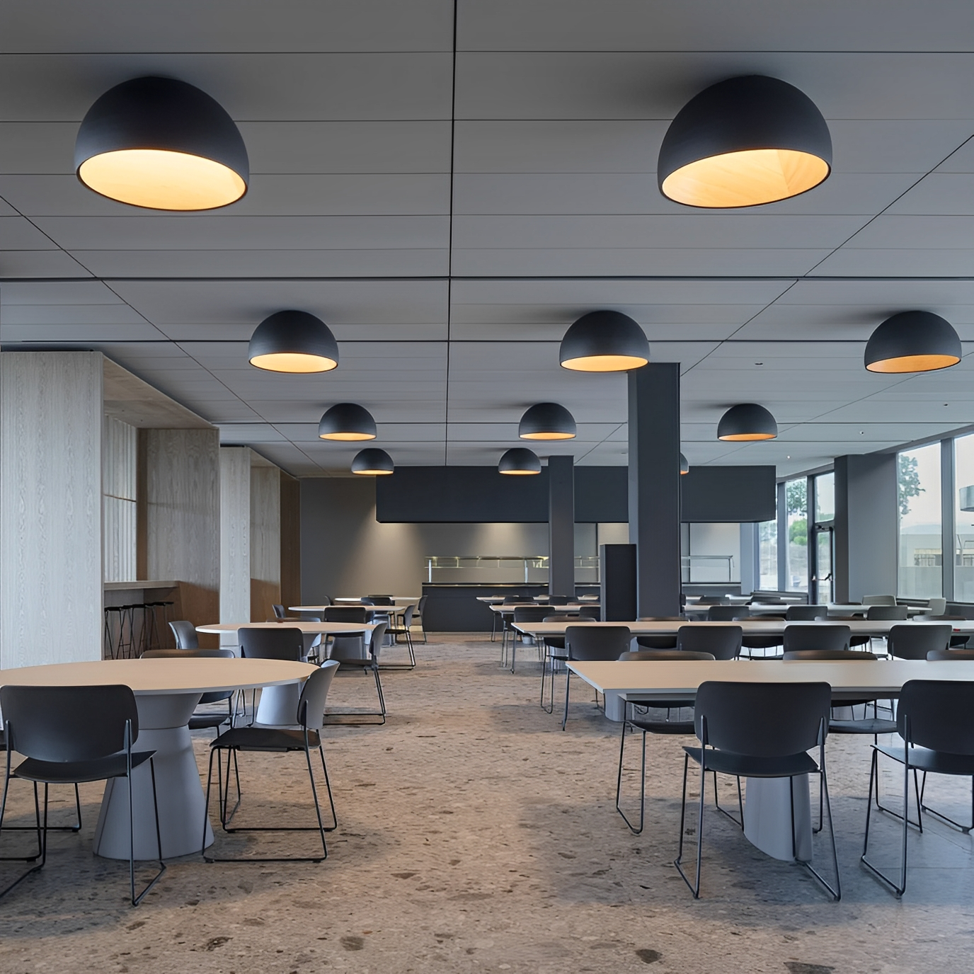 Arven – Lampe de plafond ronde avec structure en bois style nordique