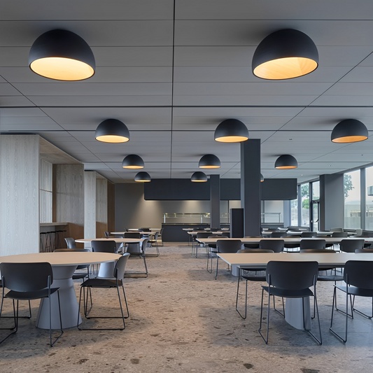 Arven – Lampe de plafond ronde avec structure en bois style nordique