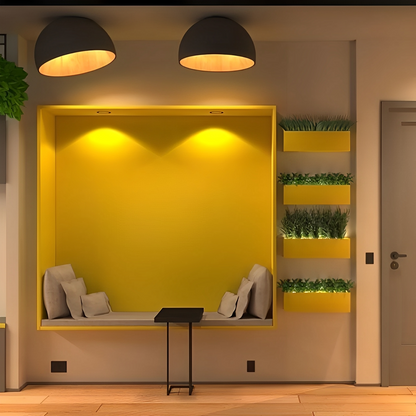 Arven – Lampe de plafond ronde avec structure en bois style nordique