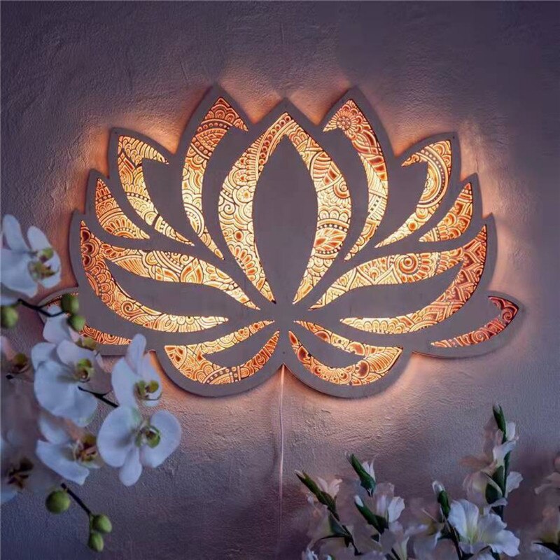 FleurLumière – Applique LED en forme de lotus