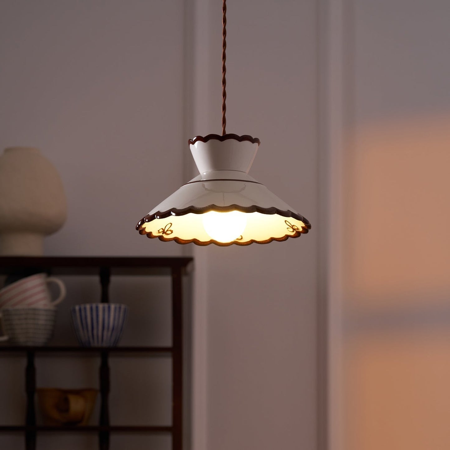 Olivia – Lampe en céramique suspendue rétro